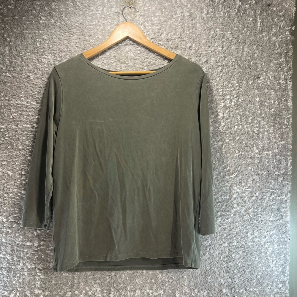 Majestic Filatures Women's 3 US M Top Deluxe Teeshirt Green Cupro Sustainable